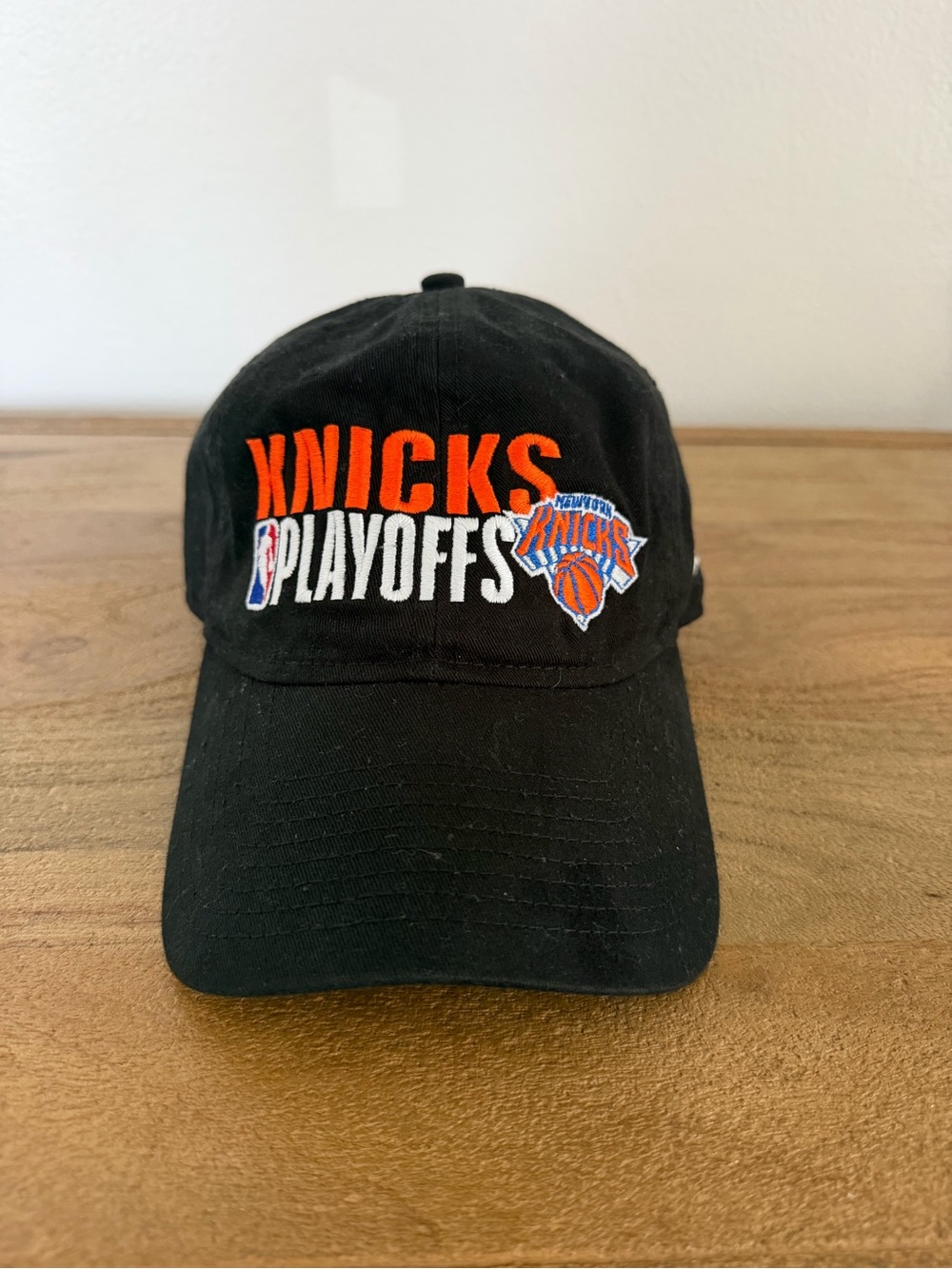 New York Knicks Black Playoffs Embroidered Cap